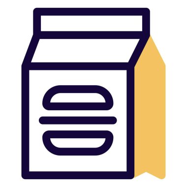 Mühürlü doldurulmuş hamburger paketi..