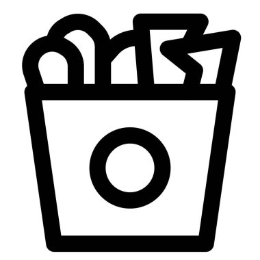 Kızarmış tavuk kanatlı kova..