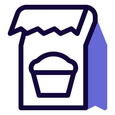 Lezzetli atıştırmalıklardan oluşan paket.