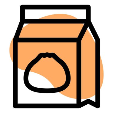 Et ekmeğiyle doldurulmuş mühürlü kağıt torba.