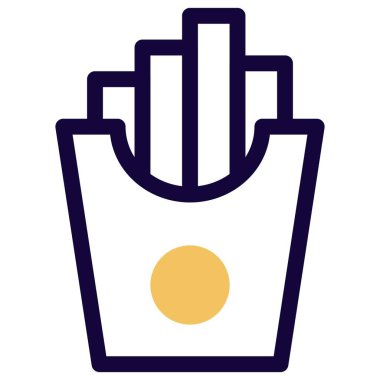 Kızarmış patates karton kutu.