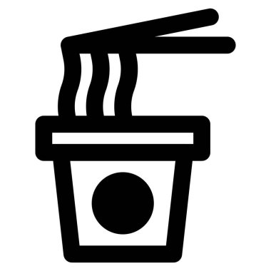 Çubuklu erişteler tek kullanımlık kutuda.