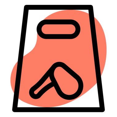 Kağıt torbada kızarmış tavuk.