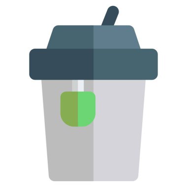 Çayı paket servis bardağına doldurdum.