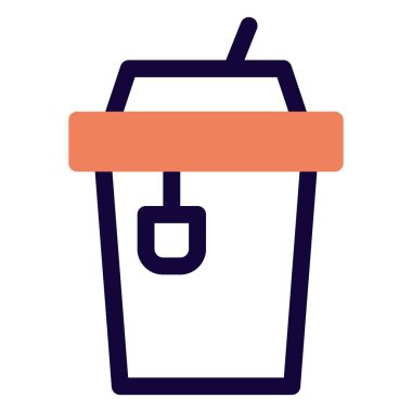 Çayı paket servis bardağına doldurdum.