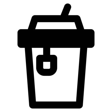 Çayı paket servis bardağına doldurdum.