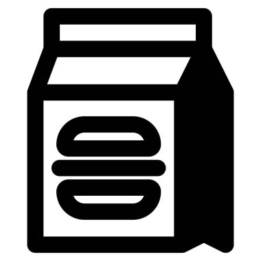 Mühürlü doldurulmuş hamburger paketi..