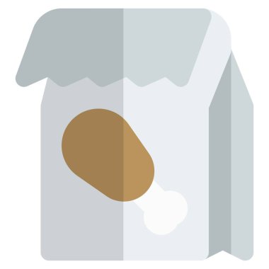 Kağıt torbaya doldurulmuş kızarmış tavuk.