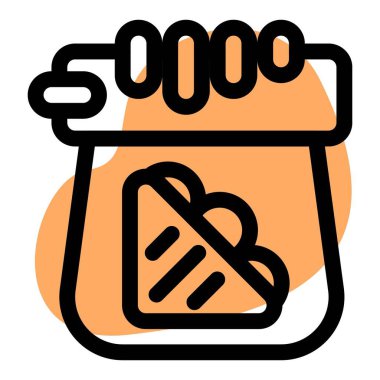 Kese kağıdındaki sandviç teslimata hazır.