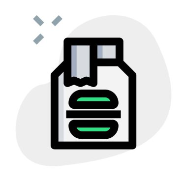 Faturalı paketlenmiş burger.