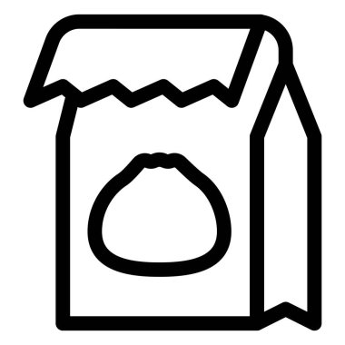 Doldurulmuş etli çörek paketi.