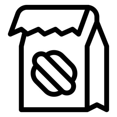 Mühürlü paket lezzetli sosisli sandviç.