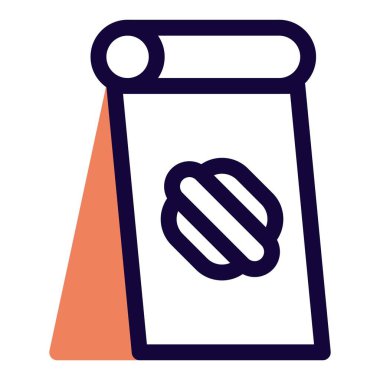 Lezzetli sosislilerle dolu kağıt torba.