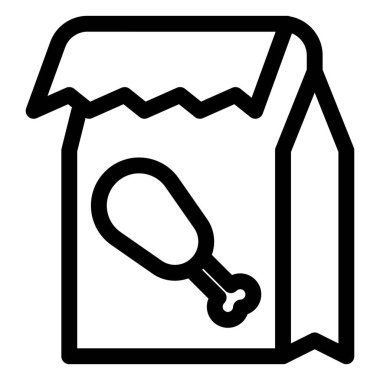 Kağıt torbaya doldurulmuş kızarmış tavuk.