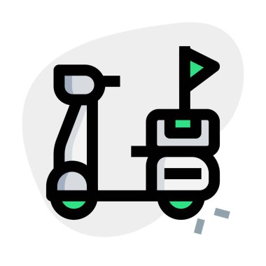 Çevrimiçi servis için bir dağıtım bisikleti