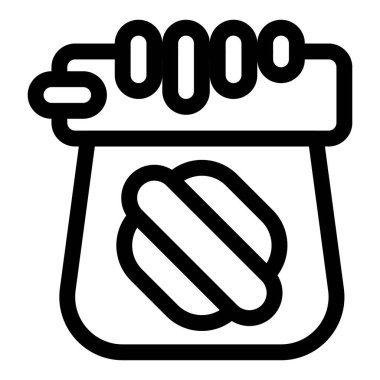 Sosisli sandviç taşıyan tek kullanımlık çanta.