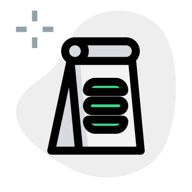 Mühürlü kağıt hamburger torbası..