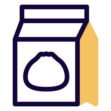 Et ekmeğiyle doldurulmuş mühürlü kağıt torba.