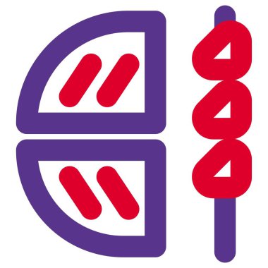 Düz ekmekle servis edilen lezzetli suvlaki..