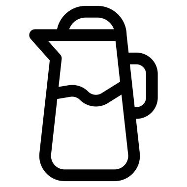 Siyah çay taslak simgesi seti