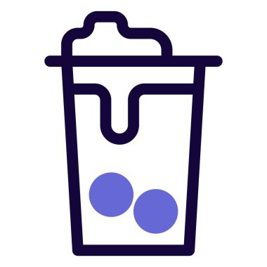 Bir bardak köpüklü çay.