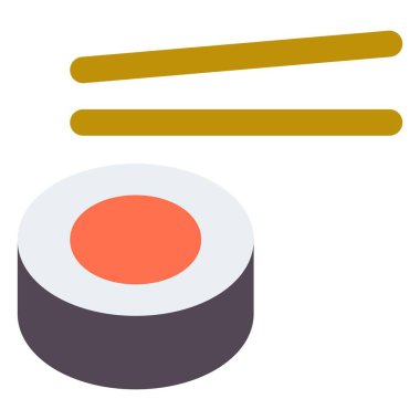 Çubuklu lezzetli suşi rulosu..