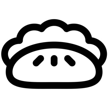 Lezzetli taze hamur tatlısı veya gyoza.