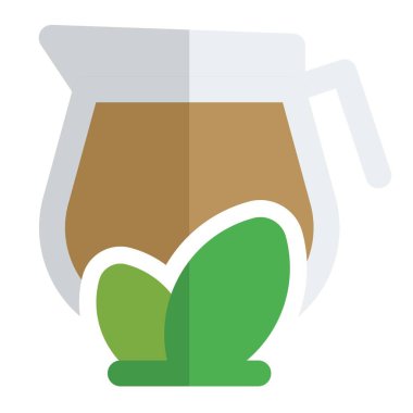 Çay sürahi çizgisi simgesi seti