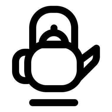 Çaydanlık çayı ışık simgesi seti