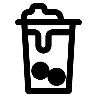 Bir bardak köpüklü çay.