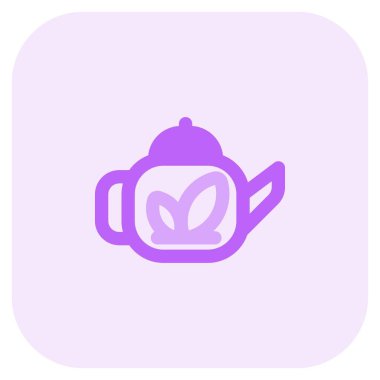 Çay testisi ana hatları simgesi seti