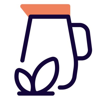 El yapımı çay sürahisi ışık simgesi seti