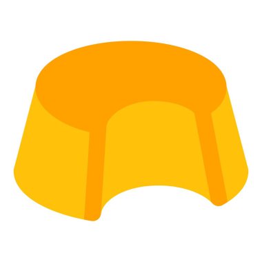 Krem karamel ısırılmış muhallebi.