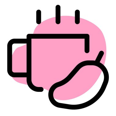 Lezzetli mango çay ikonu seti