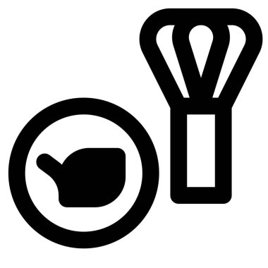 Bambu kibrit öğütücü dış hat simgesi seti