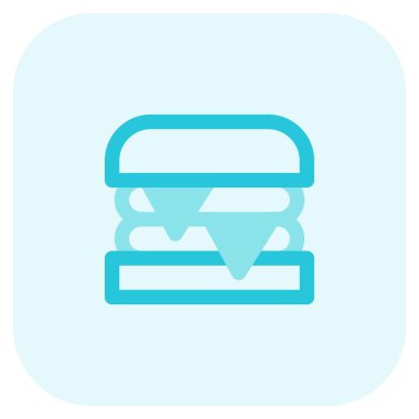 Çift köfteli ve peynirli çizburger.