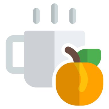 Kayısı çay hattı simgesi seti