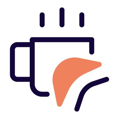 Beyaz çay taslak simgesi seti