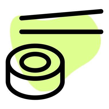 Çubuklu lezzetli suşi rulosu..