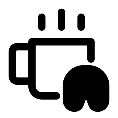 Lotus yaprağı çay ana hatları simgesi seti