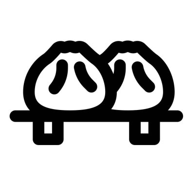 Bir çift doldurulmuş lezzetli bakpao..