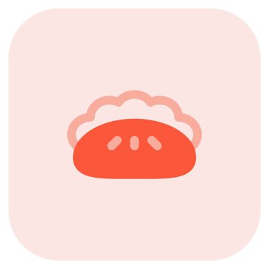 Lezzetli taze hamur tatlısı veya gyoza.