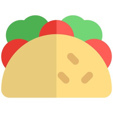 Peynir ve sebzelerle doldurulmuş taco..