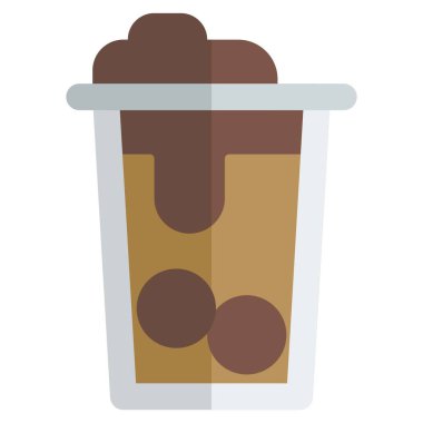 Bir bardak köpüklü çay.