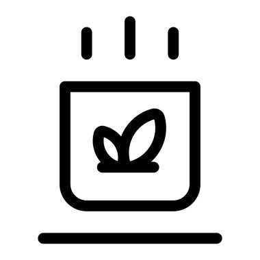 Yeşil çay hattı ikonu seti