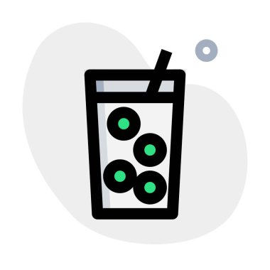 Cam ışıklı ikon setinde köpük çayı