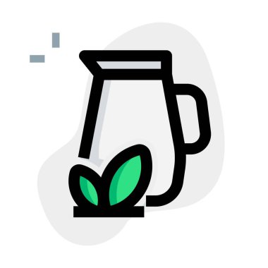 El yapımı çay sürahisi ışık simgesi seti