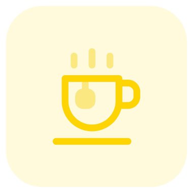 Çay poşeti satırı simgesi seti olan çay