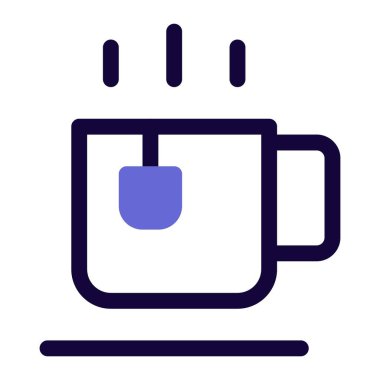 Çay fincanı çizgisi simgesi