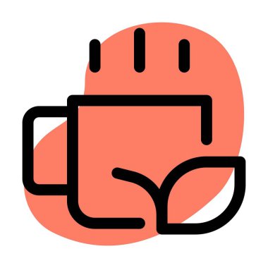 Lezzetli kibrit çay ışığı ikonu seti